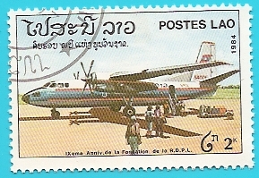 IX aniv Fundación de la R.D.P.L. Lao airlines - Bimotor de transporte