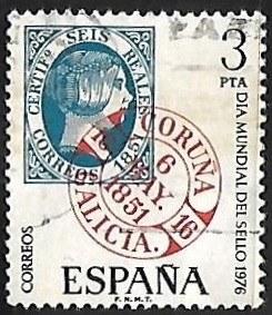 Dia mundial del sello 1976 - Fechador de la coruña