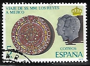 Viaje de SS.MM. los Reyes a Hispanoamérica - Calendario Azteca