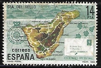 Dia del Sello - Isla de Tenerife sobre el mapa 