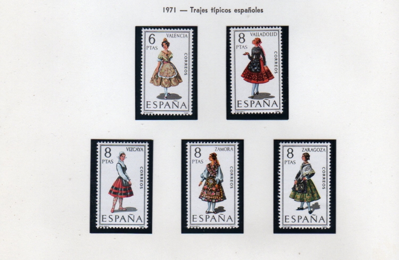 1971 Trajes hoja completa 