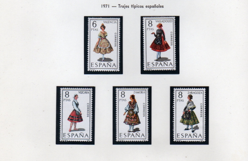 1971 Trajes hoja completa 