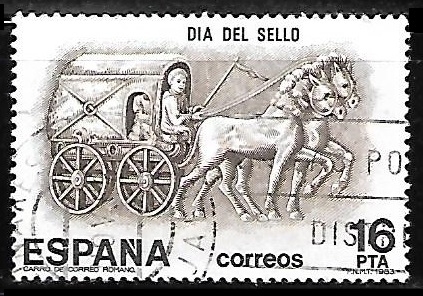 Dia del Sello - Carro de correo romano