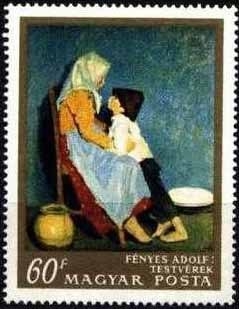 Hermano y hermana por Adolf Fényes