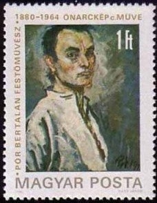 Bertalan Pór, autorretrato