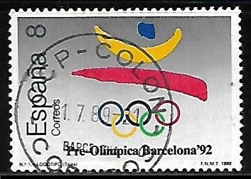 Barcelona'92 - Logotipo y aros olímpicos
