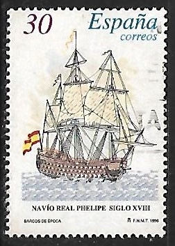 Barcos de Época - Navio Real Phelipe  siglo XVIII