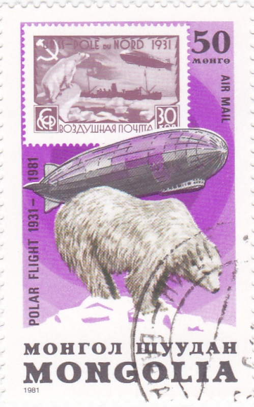 SELLOS SOBRE SELLO- VUELO POLAR EN DIRIGIBLE
