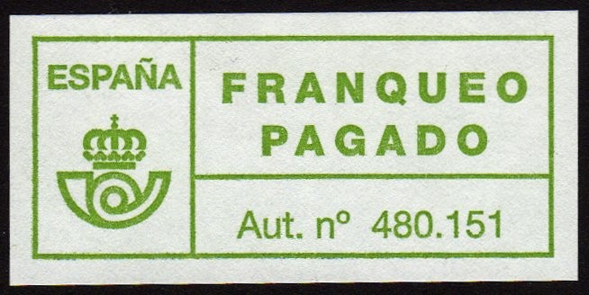 COL-FRANQUEO PAGADO - AUT. Nº 480.151
