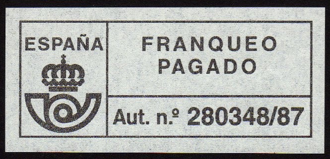 COL-FRANQUEO PAGADO - AUT. Nº 280348/87