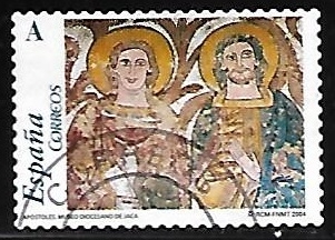 El románico aragonés - fragmento de un mural de la Iglesia de San Juan