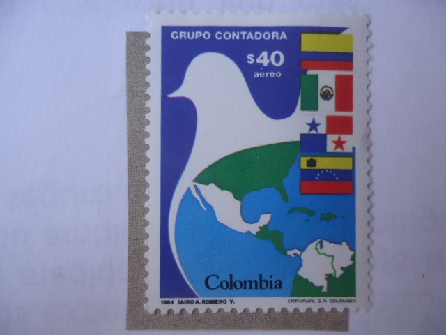 Grupo Contadora - Mapa, Paloma y Banderas.
