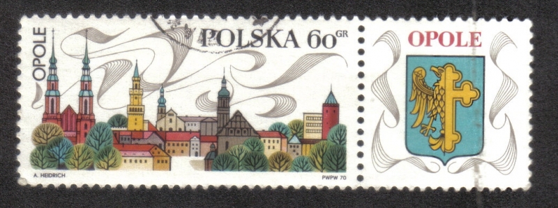 Publicidad turística, Catedral, Piast Torre del castillo y torres de la iglesia, Opole