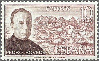ESPAÑA 1974 2181 Sello Nuevo Personajes Españoles Padre Pedro Poveda Spain