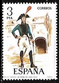 Uniformes militares - Coronel de Infantería de linea
