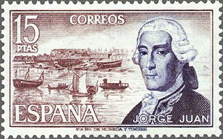 ESPAÑA 1974 2182 Sello Nuevo Personajes Españoles Jorge Juan Spain