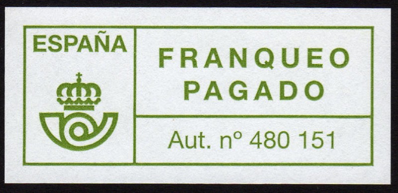 INT-FRANQUEO PAGADO - AUT. Nº 480.151