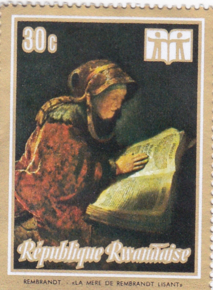 pintura- La madre de Rembrandt leyendo