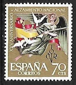 XXV aniversario del Alzamiento Nacional - Alegoría de la paz