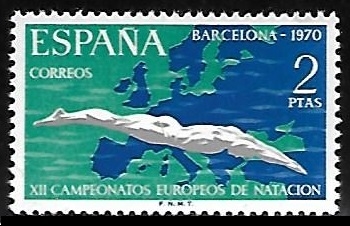 XII Campeonatos europeos de  natación  - Barcelona 1970