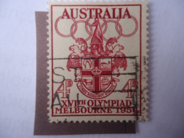 XVI Juegos Olímpicos de Melbourne 1956 - Escudo de Armas de la Ciudad de Melbourne.