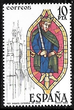 Vidrieras artísticas - Rey biblico Catedral de Leon