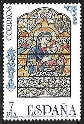 Vidrieras artísticas - La Virgen y el Niño (Catedral de Sevilla)