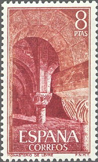 ESPAÑA 1974 2230 Sello Nuevo Monasterio de Leyre Capiteles c/señal charnela