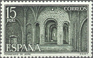ESPAÑA 1974 2231 Sello Nuevo Monasterio de Leyre Cripta c/señal charnela