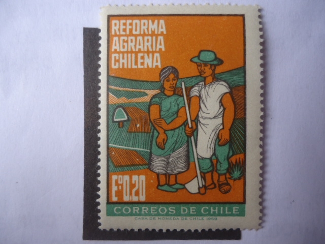 Reforma Agraria de Chile - Pareja de Agricultores Chileños.