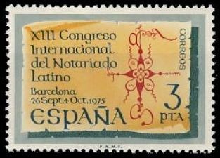 ESPAÑA 1975 2283 Sello Nuevo XIII Congreso Internacional del Notariado Spain