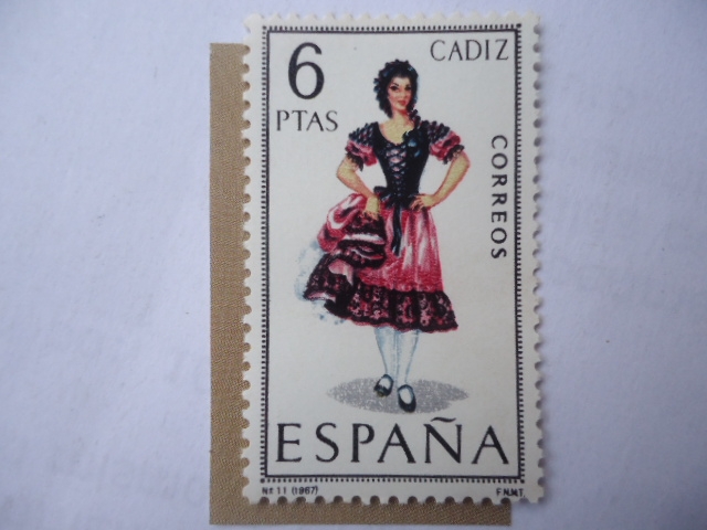 Ed:1777 - Provincia de Cadiz - Trajes Regionales - N°11