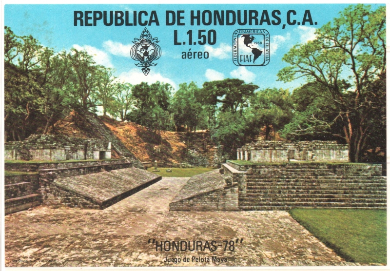 EXPOSICIÓN  FILATÉLICA  1978.  CAMPO  DE  PELOTA  RUINAS  DE  COPÁN.