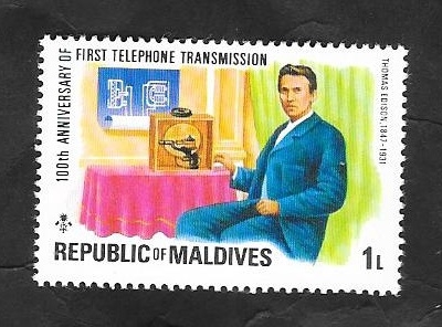 600 - Centº de la primera línea telefónica, Thomas Edison