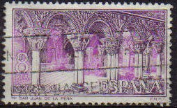 ESPAÑA 1975 2298 Sello Monasterio San Juan de la Peña Claustro Usado