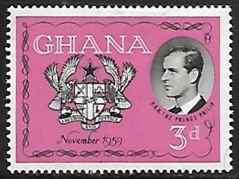 Principe Felipe de Inglaterra y Escudo de Armas de Ghana