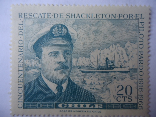 Cap. Luis Pardo Villalón y la Nave Yelcho-Armada Nacional - Cincuentenario del Rescate de Sir Ernest