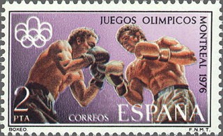 ESPAÑA 1976 2341 Sello Nuevo XXI Juegos Olimpicos en Montreal (Canada) Boxeo