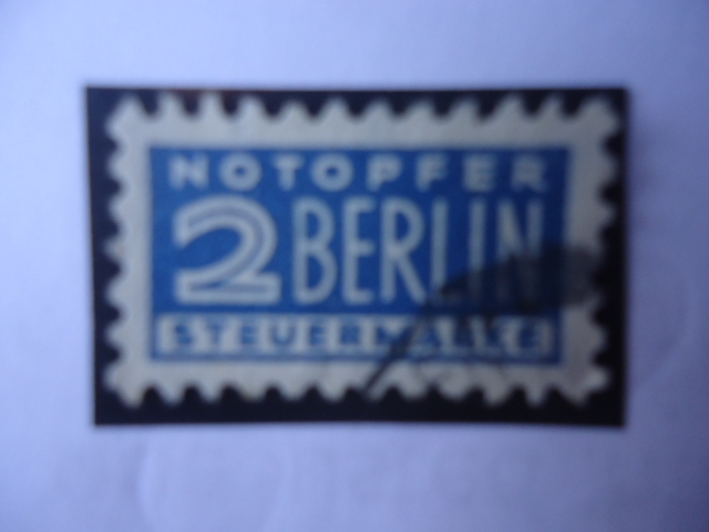 Notopfer Berlín-Sello Fiscal república Federal Alemana-Impuesto de Franquicia . Ocupación Aliada 194