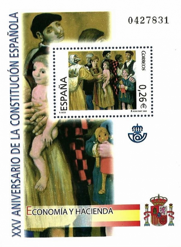 Edifil SH4043 XXV Aniversario Constitución Española 0,26 hojita NUEVO