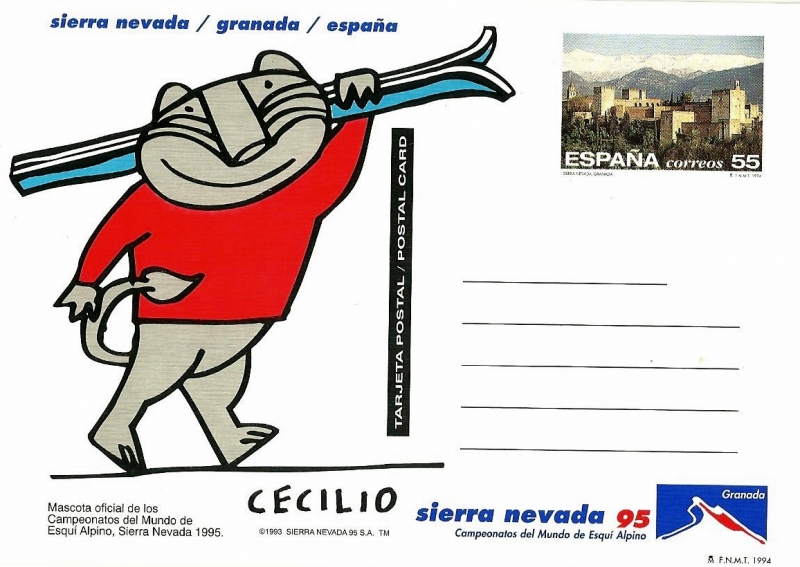 Tarjeta Entero Postal Edifil T158 Sierra Nevada 1995 55 NUEVO