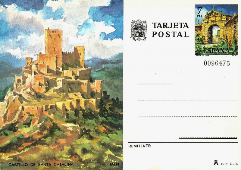 Tarjeta Entero Postal Edifil T112 Castillo Santa Catalina Jaén 7 NUEVO