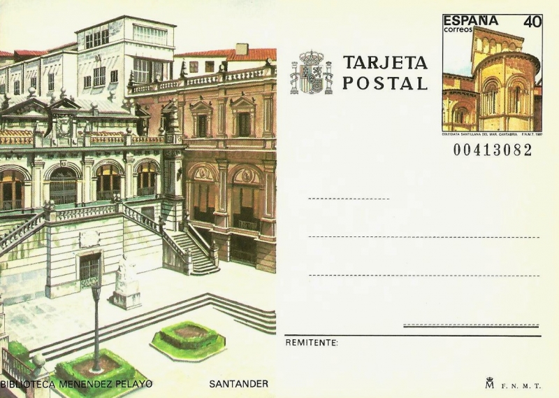 Tarjeta Entero Postal Edifil T144 Santander 40 NUEVO