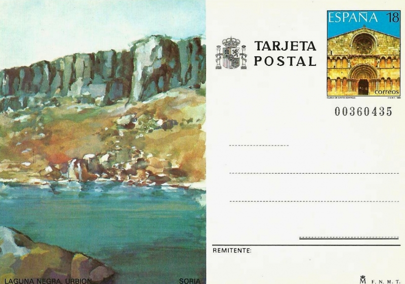 Tarjeta Entero Postal Edifil T147 Laguna negra Soria 18 NUEVO