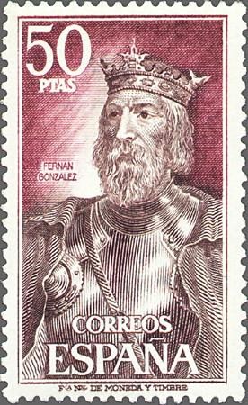 2073 - Personajes españoles - Conde Fernán Gonzáles (923-970)