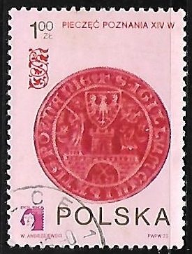 Arms of Poznan on 14th century seal