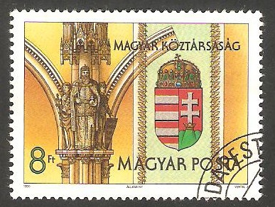 3284 - Escudo de armas de San Etienne, primer Rey húngaro