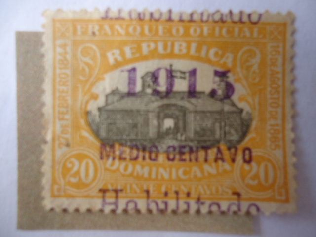 Sello Oficial D9-Sobreimpreso-Habilitado 1915- 1/2c sobre 20c.