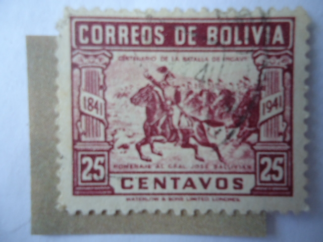 Homenaje al Gen. José Ballivián y Segurola (1805/52) Presidente, 1841/47. Centenario de la Batalla d