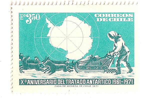 10 Aniv. del tratado de cooperacion Antartica 1961-1971.